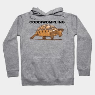 Coddiwompling Text Above Plodding Baby Tortoise Hoodie